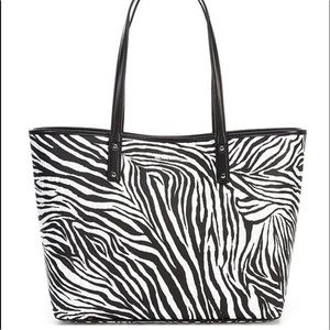 NWOT Michael Kors Carter Large OPEN Leather ZEBRA Tote Bag $258 RETAIL